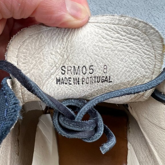 The Generic Man Boat Shoe Men 8 Navy Blue White Casual Dress Shoreman Mid Boot 1 - Picture 8 of 10